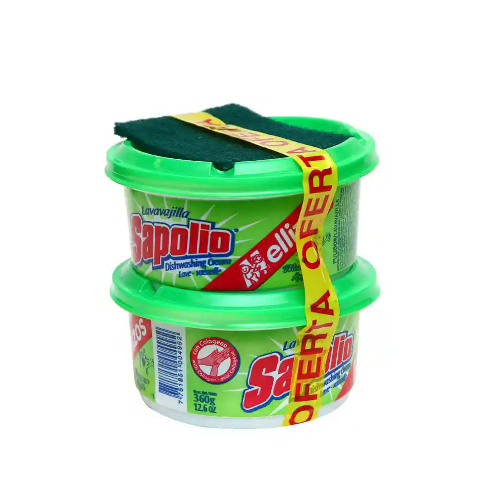 Sapolio Crema Lavaplatos Aroma Manzana