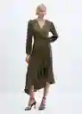 Vestido Positano Khaki Talla M Mujer Mango