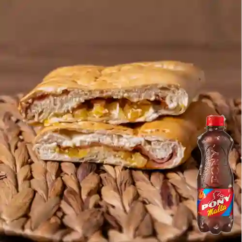 Cortado hawaiano + pony malta 330 ml