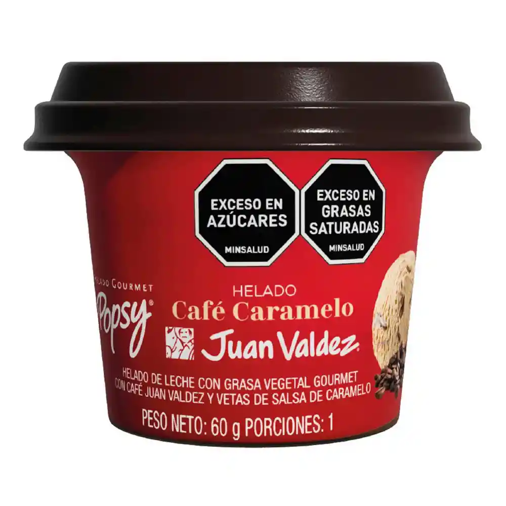 Helado Cafe Caramelo Juan Valdez Popsy