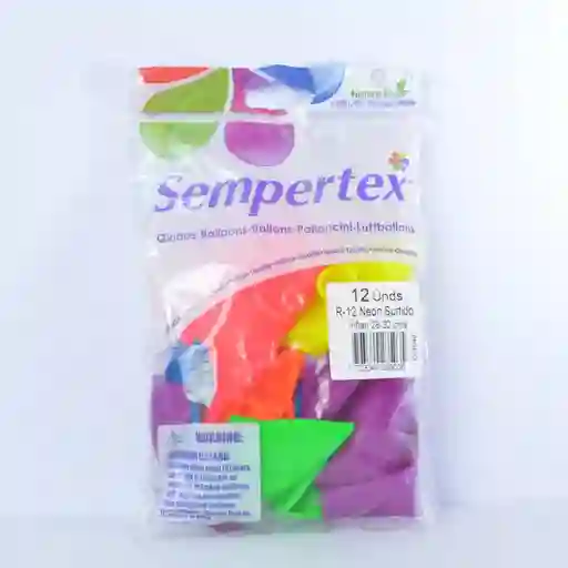 Sempertex Globos R-12 Colores Surtidos en Color Neón