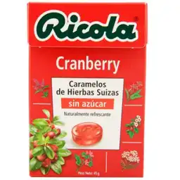 Ricola Caramelo de Hierba Suiza Sabor Arándano sin Azúcar