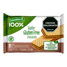 Colombina 100% Galletas Wafer Sabor a Chocolate sin Gluten