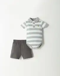 Conjunto Corto Con Body Cuello Polo Bebito Isakar Baby Fresh