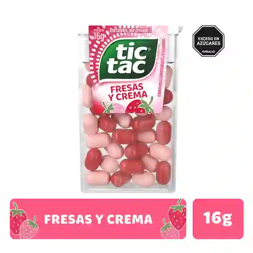 Tic Tac Dulce Pastillas Fresas Crema