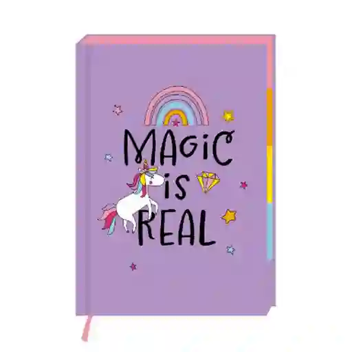 Cuaderno de Tapa Dura A5 64 Hojas Papel de Rayas Unicorn Miniso