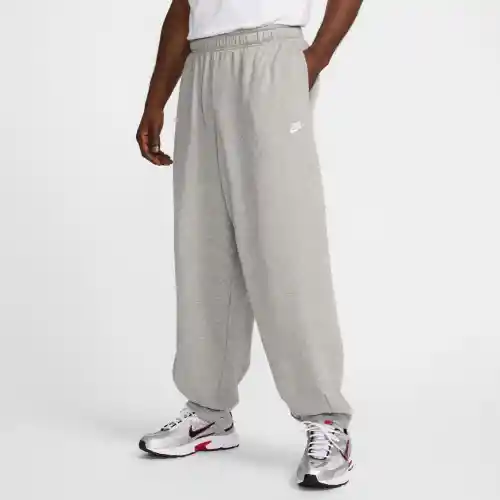 Nike Pantalón M Club Ft Oversized de Hombre Gris Talla M