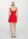 Vestido Nube Rojo Talla Xl Mujer Mango