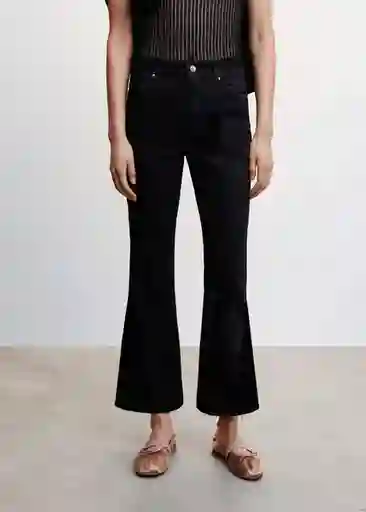 Pantalón Jean Sienna Tejano Negro Talla 32 Mujer Mango