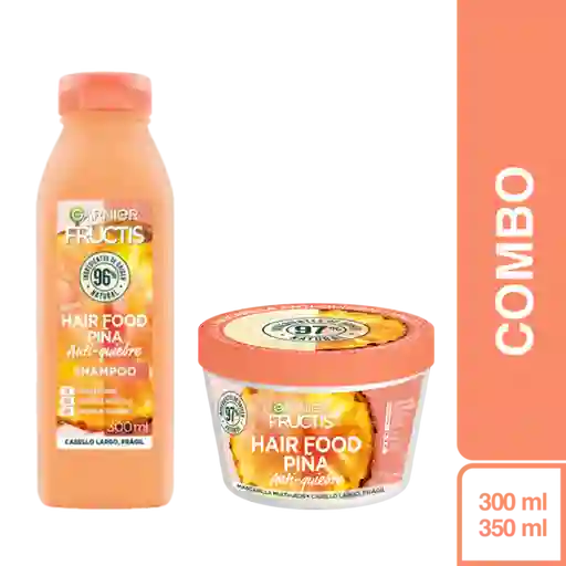 Combo Hair Food Piña Shampoo 350 mL + Tratamiento 300 mL