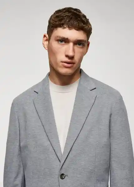 Blazer Americana Verner Gris Talla 50 Hombre Mango