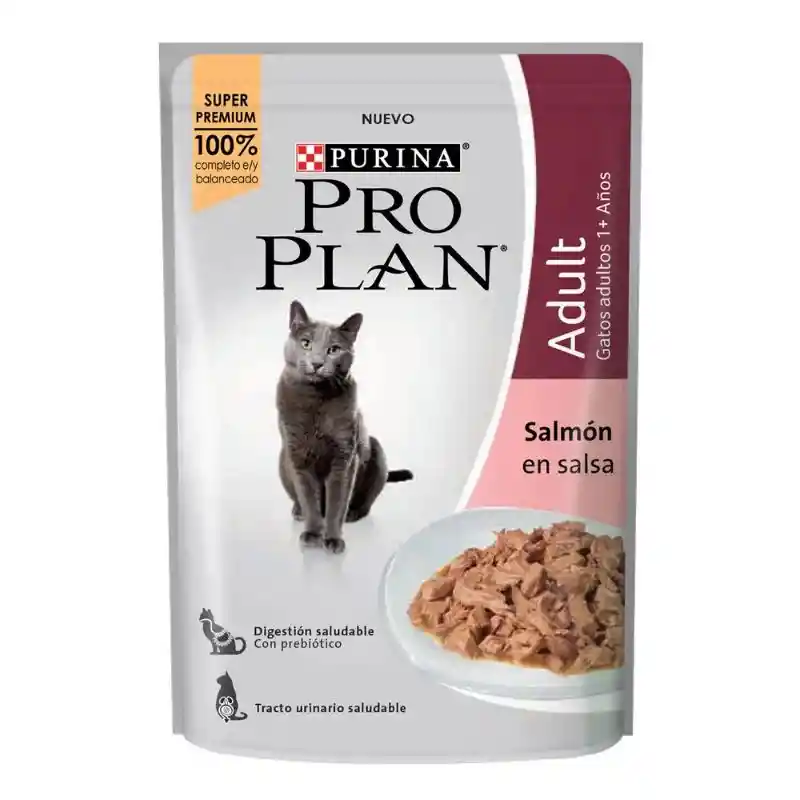 Comida humeda para gatos sabor a salmón Purina Pro Plan x 85gr