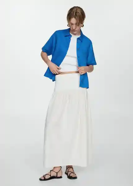 Camisa Pai Tinta Talla M Mujer Mango