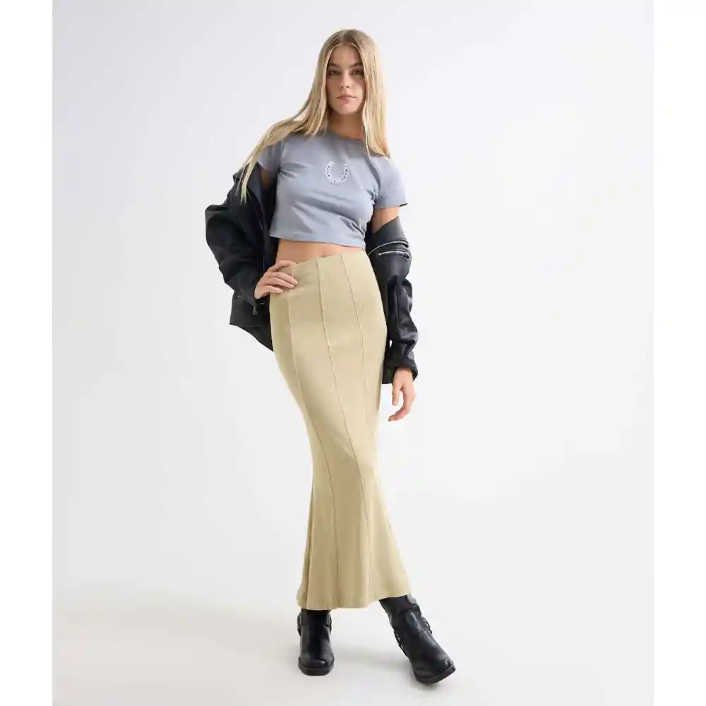 Camiseta Manga Corta Crops Mujer Seven Seven Talla S