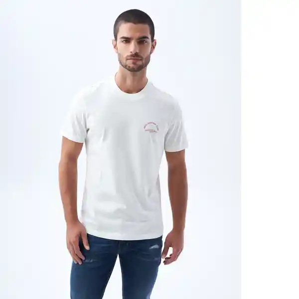 Camiseta Hombre Crudo Talla L 842F010 Americanino