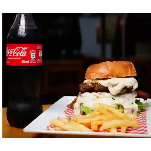 Combo Hamburguesa Doble Carne + Coca-Cola Original 400 ml