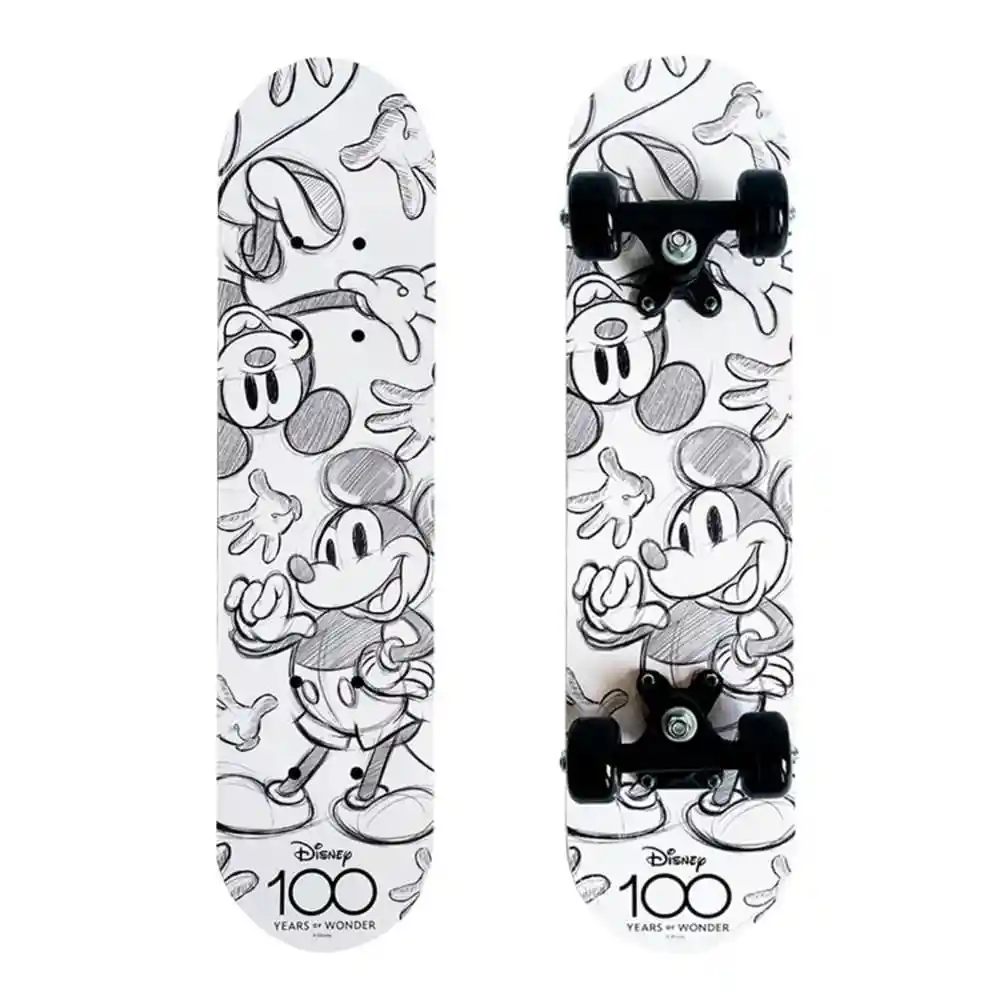 Patineta Infantil Blanco Negro Mickey Disney Zs15476