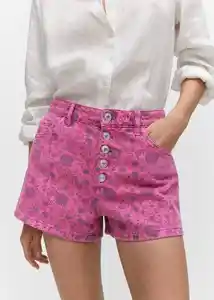 Short Flora Fucsia Talla 44 Mujer Mango