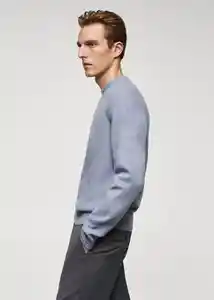 Buzo Jersey Moss Celeste Talla L Hombre Mango