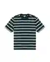 Camiseta Striped Verde Galloway Ultraoscuro Talla L Chevignon