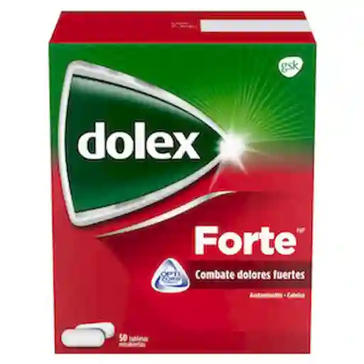 Dolex Acetaminofen Forte Alivio del dolor fuerte Rápida absorción x 50