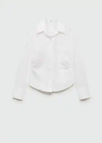 Camisa Rodas Offwhite Talla M Mujer Mango