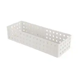 Miniso Caja de Almacenamiento Apilable Larga Mediana Blanco