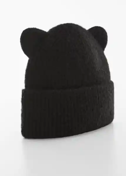 Gorro Miau Negro Talla 98 Niña Mango