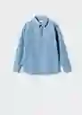 Camisa Joan Tejano Claro Talla 07 Niños Mango