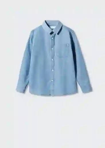 Camisa Joan Tejano Claro Talla 07 Niños Mango