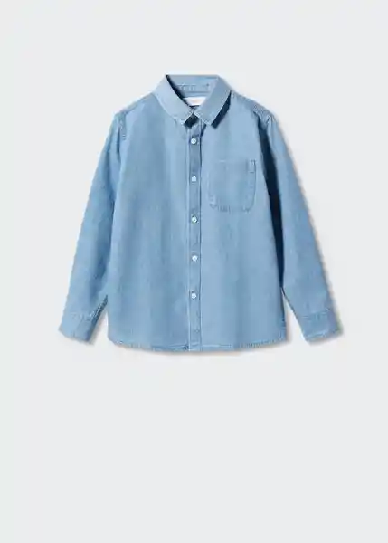 Camisa Joan Tejano Claro Talla 07 Niños Mango