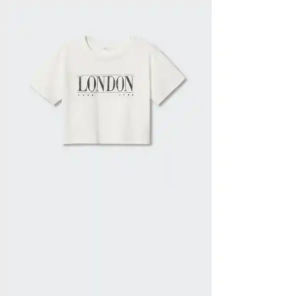 Camiseta London Off White Talla 19 Teen Niñas Mango