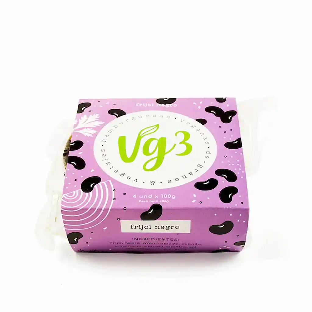 Vg3 Hamburguesa Vegana De Frijol Negro