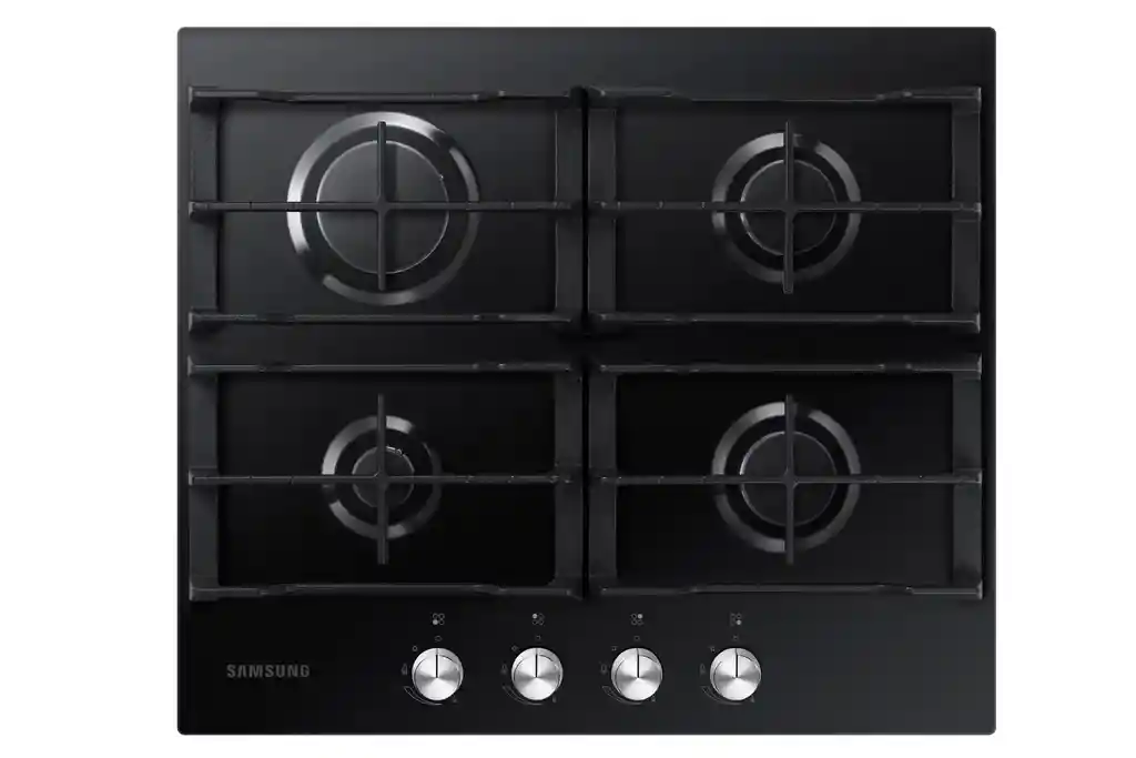 4 Puestos - Estufa de Empotrar a Gas en Vidrio Templado Con Válvula de Seguridad