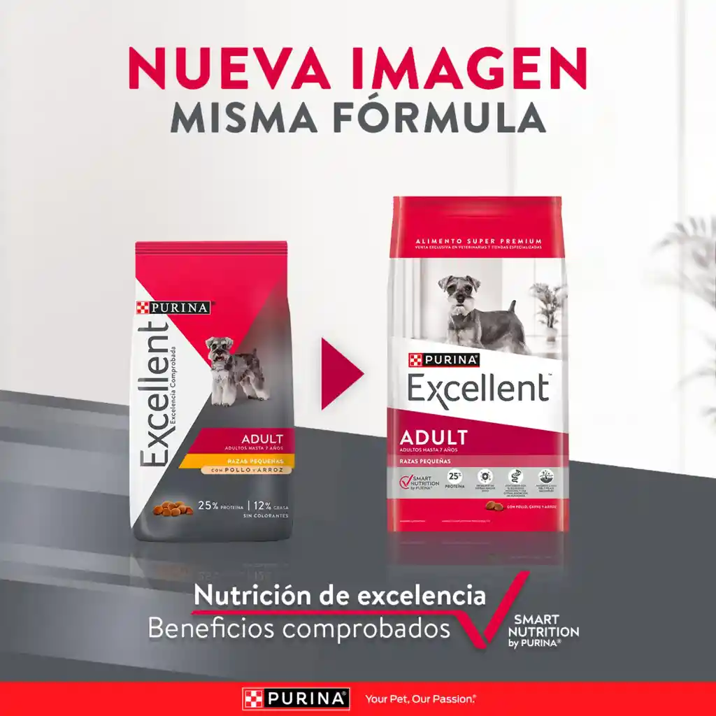 Comida para perros EXCELLENT ADULT Razas Pequeñas x 3 kg