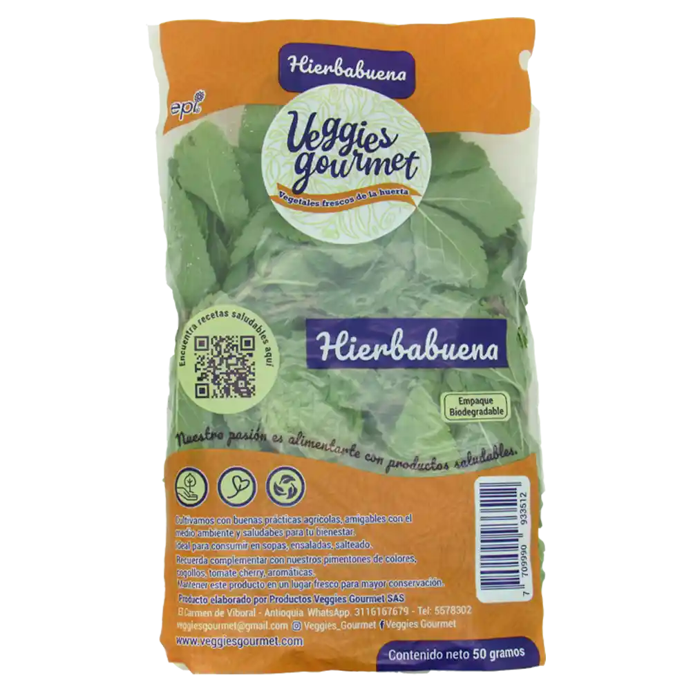 Veggies Gourmet Hojas de Hierbabuena Natural