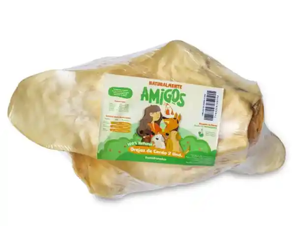 Amigos Snack Para Perro Oreja de Cerdo Natural y Deshidratadas
