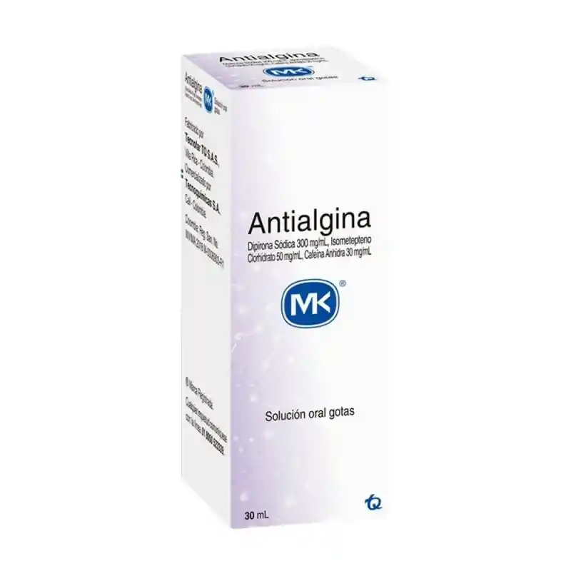 Antialgina Mk Gotas (300 mg/ 50 mg/ 30 mg)