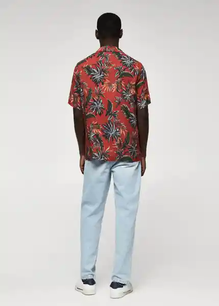 Camisa Hanoi-H Rojo Talla L Hombre Mango