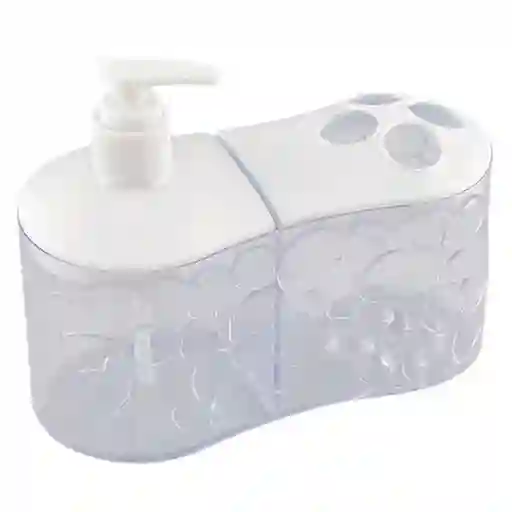 Damecos Dispensador Jabón Líquido Con Porta Cepillo de Diente