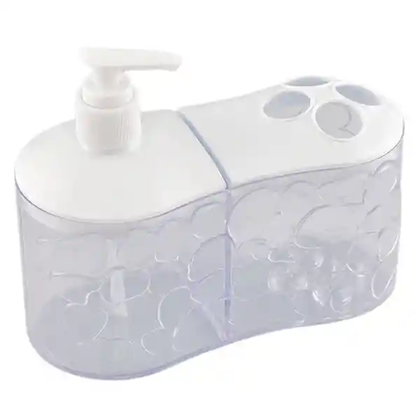Damecos Dispensador Jabón Líquido Con Porta Cepillo de Diente
