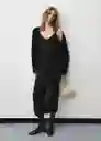 Vestido Aeri Negro Talla L Mujer Mango