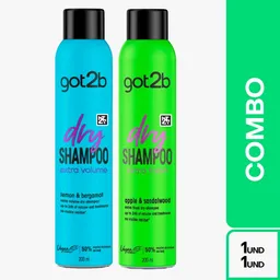 Combo Got2B Shampoo Seco Extra Fresh + Extra Volumen 200 mL