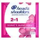 Shampoo Head Shoulders 2 en 1 Suave y Manejable Champu Head and Shoulders 18 ml