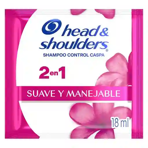 Shampoo Head Shoulders 2 en 1 Suave y Manejable Champu Head and Shoulders 18 ml