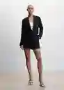 Blazer Americana Cairo-L Negro Talla L Mujer Mango