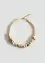 Collar Thais Beige Talla 99 Mujer Mango