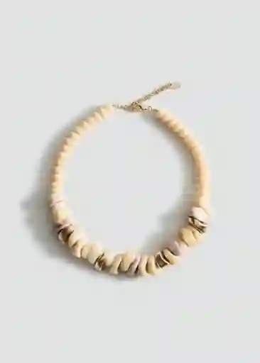 Collar Thais Beige Talla 99 Mujer Mango