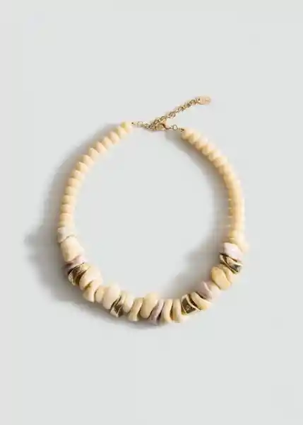 Collar Thais Beige Talla 99 Mujer Mango