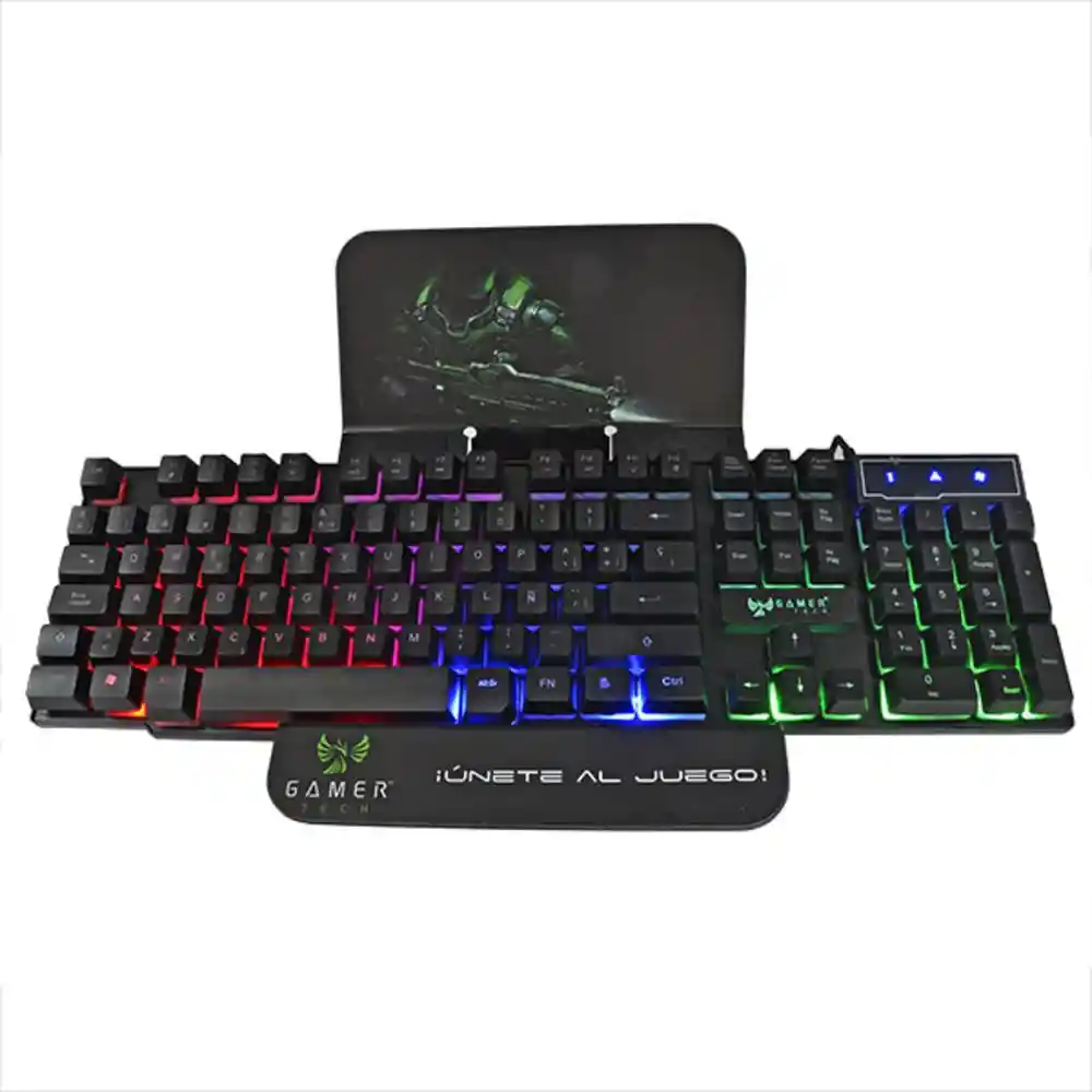 Gamer Tech Teclado USB GT600T Efecto Iluminación RGB